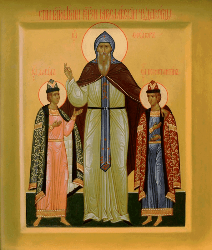 Šv. kilnusis kunigaikštis Princas. Fiodoras Rostislavičius Černys, Smolenskis, Jaroslavskis