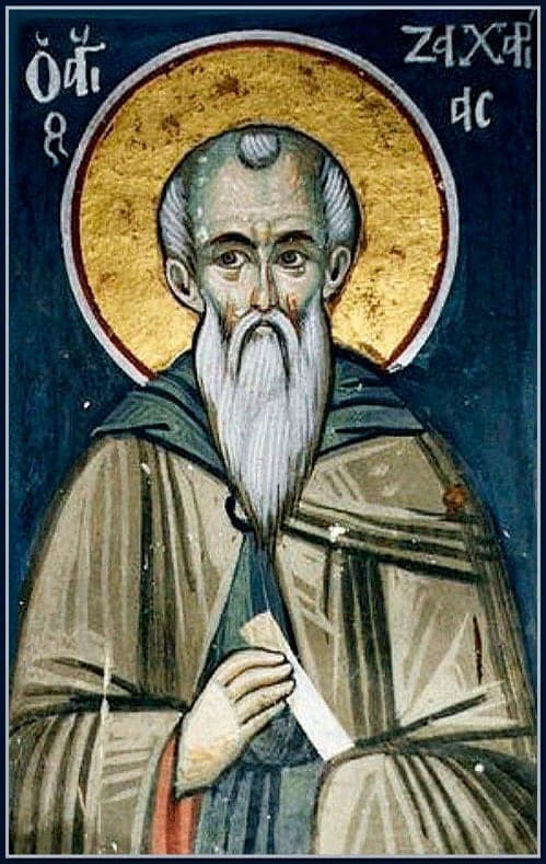 Šv. vienuolis Zacharijas Atvirasis, atsiskyrėlis