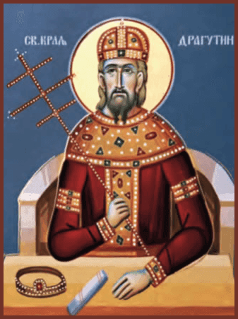 Šventasis Dragutinas (vienuolynas teoktistas) Serbijoje, karalius