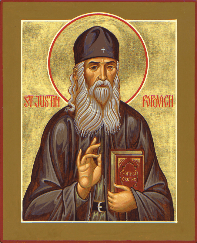 Šventasis Justinas (Popovičius), Čelijus