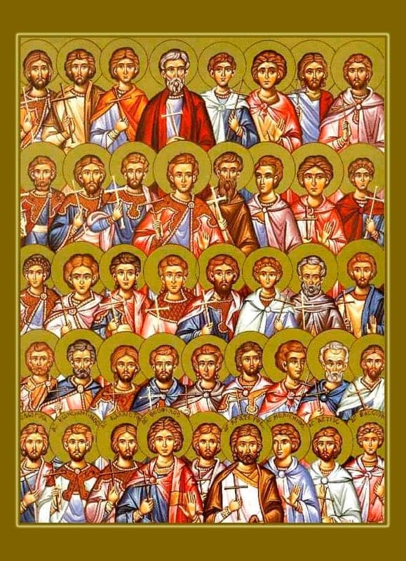 Šv. kankiniai 42 Ammorėjoje: Konstantinas, Etijus, Teofilius, Teodoras, Melisenas, Kalistas, Vasojus ir kiti su jais