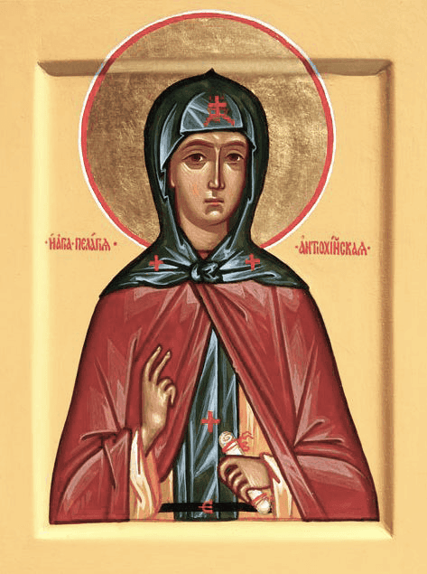 Šv. vienuolė Pelagia iš Antiochijos, alyvmedžių, Palestina