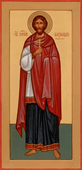 Šventasis Aleksandras Egiptietis, karys