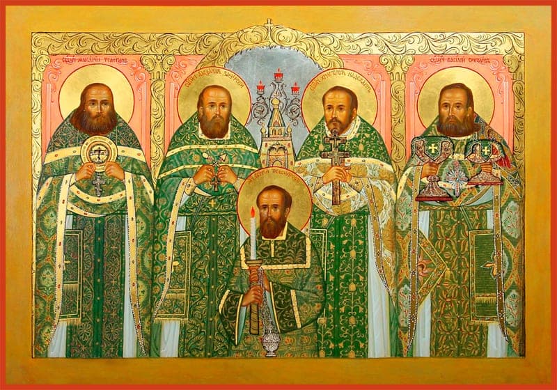 Herokankiniai Vasilijus Sokolovas, Aleksandras Zaozerskis ir Kristupas Nadeždinas, kankinys. Makarijus (Teleginas) ir kankinys. Sergejus Tikhomirovas
