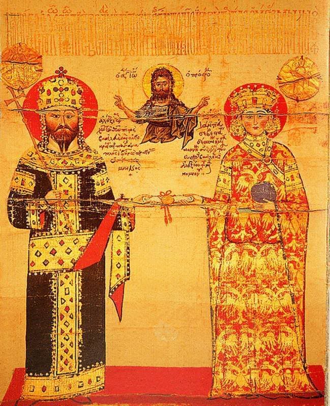 Святые Иустиниа́н I Управда, Византийский, император и Феодо́ра Греческая, царица